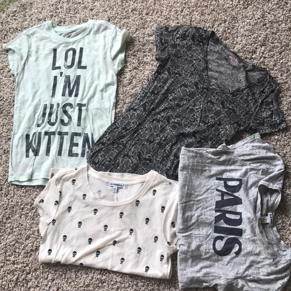 Set of 4 tees Sz S